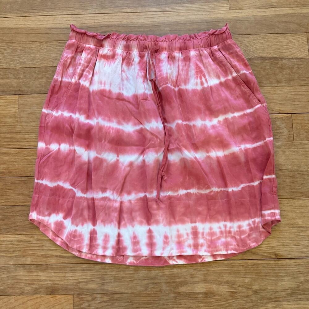 Cloth & Stone fuchsia and white tie-dyed a-line mini skirt size small S
b17